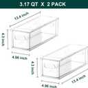 2 x LALASTAR 2 Pack Fridge Organizer with Pull-out Drawer, Stackable Freezer Organizer Bin, Pantry Organization and Storage, BPA Free, 3.17QT