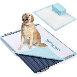 TIMINGILA Puppy Pads& Holder Set, 20-Count 30"x36" Super Absorbent Disposable Pads  Ideal for Pet Potty Trays, Extra Large Leak-Proof Design for Puppies, Dogs, and All Breeds