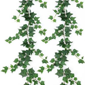 Hoteam 2 Pcs 71 inches Artificial Ivy Vines Garland Green Fake Ivy Garland Faux Hanging Plants with Silk Leaves Greenery Spring Decor for Indoor Outdoor Wedding Home Room Wall Decor