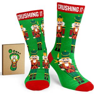 Deez Nuts Socks - Funny Stocking Stuffers for Men and Women, Unique Christmas Gift, Cool Fun Socks for Fitness Enthusiasts, Nut Gift for Nerds, Weird Gifts for Friends, Comfortable and Soft