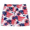 ECGK Swim Trunks Boys Toddler Bathing Suits for Kids Swimwear Baby Boy Swimsuit Boys Swim Shorts American Flag 2T