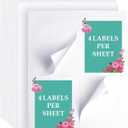 240 Label Stickers for Printer 4" x 5" Mailing Labels Self Adhesive Matte Postage Labels White 4 Per Sheet Printer Labels Stickers