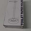 Black Toilet Paper Holder Stand, Matte Black Toilet Paper Holder Free Standing, Post Pivoting Design & Stable Weighted Base SUS304 Stainless Steel for Bathroom(Mega Roll)