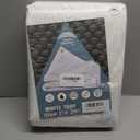 12 Mil Heavy Duty White Tarps 7' X 30', Extra Thick, Durable, Waterproof, UV Resistant, Weatherproof Poly Tarp, with Metal Grommets and Reinforced Edge -by Raindeway