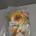 Crochet Flowers,Finished Bouquet Crocheted Cotton Thread Flowers, Handmade Crochet Rose Tulip Fern Leaf as a Gift for Lover, Friends. Artificial Flower (Brown&Green)