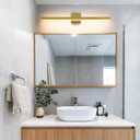 KAISITE Modern Vanity Light Gold Bathroom Light Fixture Over Mirror 32 inch Vanity Lighting Fixture Dimmable 5CCT LED Bar Vanity Light for Bathroom Restroom