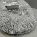 Hoewina Dog & Cat Bed for Indoor Cats, 20in Calming Donut Bed for Puppy and Kitten, Washable Round Fluffy Pet Bed for Small Medium Dogs and Cats (Light Grey)