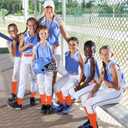 Ultrafun Kids Youth Baseball/Softball Socks and Belt Combo Set for Boys Girls (Medium, Orange)