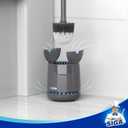 MR.SIGA Toilet Bowl Brush and Holder, Premium Quality, with Solid Handle and Durable Bristles for Bathroom Cleaning, Gray, 1 Pack
