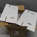 MEBRUDY 6x4x2 Inches Shipping Boxes Pack of 25, White Small Corrugated Cardboard Box for Mailing Packing Literature Mailer