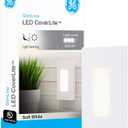 GE SlimLine CoverLite LED Night Light, Plug-in, Dusk to Dawn, Modern Outlet Cover, UL Certified, Ideal for Bedroom, Nursery, Bathroom, Hallway, 10215 (White Rectangle)