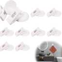 10PCS Multiple Purpose Shower Curtain Suction Cup Clips to Wall, Prevent Water Splashing Out