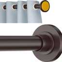 Ycinadou Bronze Shower Curtain Rod Tension 30 to 80 Inch,1 Inch Diameter Adjustable Tension Curtain Rod No Drilling,Shower Rods for Bathroom,No Rust