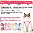 6 Pack Recovery Suit for Cats, Breathable Female and Male Onesie Cat Recovery Suit E Collar Alternative Pajama for After Surgery Spay Abdominal Skin Anti Licking (Medium)