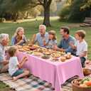 2 x CXPSINC Plastic Tablecloth 54" x 108"Disposable Tablecloth Rectangle Plastic Table Cover for 6 to 8 Foot Tables Indoor or Outdoor Parties Birthdays Christmas (Pink, 16 Pack)