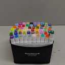 AnyMark Alcohol Markers, 60 Colors Dual Tip Art Coloring Markers Set for Kids Adult Book Drawing Sketching Painting, Chisel & Fine, White Penholder