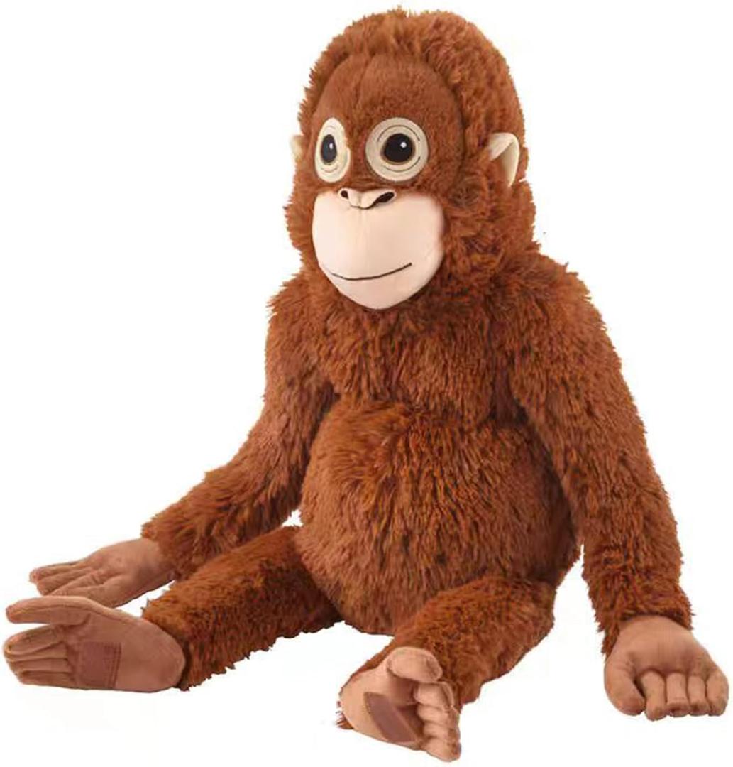 Karoeiwa Panchi Monkey Stuffed Animal Protect Orangutan Gorilla Plush Pillow 22 inch Cute Hugging Plushies Soft Zoo Monkey for Gifts for Kids Adults Collectors