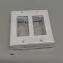 5 Pack Decorator Light Switch or Receptacle Outlet Wall Plate, Gloss Finish, Size 3-Gang 4.50" x 6.38", Polycarbonate Thermoplastic, White