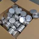 LEXININ 100 Pack Aluminum Tin Cans, 2 Oz Tin Jars with Lid Screw Top Containers for Lotion, DIY, Lip Balm, Cream, Silver