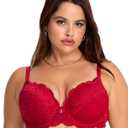 Smart & Sexy Women's Maximum Cleavage Underwire Push Up Bra (34C, No No Red)