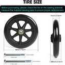 6 Inch Wheelchair Wheels (1 Pair) - Replacement Wheels with Narrow Wear-Resistant PU Tires for Wheelchairs, Walkers, Rollators Essential Wheelchair and Walker Accessories
