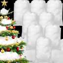 Jerify 8 Bags Christmas Fake Snow Decoration Artificial Snow Cotton Snow Fluffy Indoor Decoration Snow Blanket Scene Decor White for Christmas Tree Home Winter Party Mantle Village Ornament, 28 Ounces