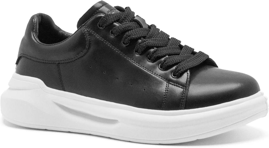 OrthoComfoot Men's Arch Support Dress Oxfords (11.5, W1-black)