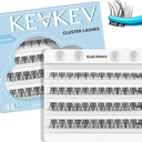 Pack of 2 KevKev Lash Clusters 48 Pcs Cluster Lashes Eyelash Clusters DIY Cluster Eyelash Extensions Individual Lashes Soft and Comfortable (Sunrise,D1016mix)