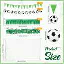 Unittype 13 Pcs Soccer Party Decorations Set with 1 Giant Inflatable Soccer Ball, 4 Football Banners, 4 Green Tassels and 1 Nylon Net Parade Float for Homecoming Party Car Truck Decor