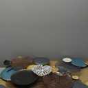 Edaknez Large Metal Wall Decor, Metal Flower Wall Art for Living Room, 3D Stacked Leaves Wall Art Decor, Nautical Coastal Outdoor Indoor Wall Decor, Home Decoration (D 52 inch x 27 inch)