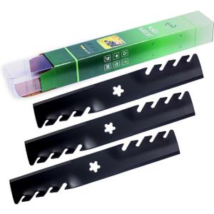46 Inch Toothed Mower Blades, Replaces 157033, 159705, 176084, 532176084, Compatible with Hus qvarna YTH 1746, YTH 2046 46 Inch Deck (3PCS)