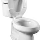 BEMIS 1955CT Commercial Open Front Plastic Toilet Seat, Heavy Duty Industrial Seat without Lid, Secure Installation for Long Lasting Use, Made in USA, Elongated, White
