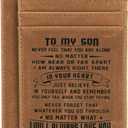 Son Memorial Gifts - Personalized Pocket Wallet For Daughter Gifts - 18th Birthday Graduation Christmas Gifts