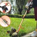 WeGofly 11-Inch Electric Weed Wacker, (2 x 21V 4.0Ah Electric Brush Cutter Battery Powered), with Auxiliary Bracket, 90° Rotary Head, Telescopic Handle, 3 Cutting Methods ((WEG21T C))
