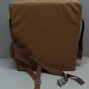 Toddler Booster Seat for Dining Table, PU Washable Double Safe Straps Non-Slip Bottom Booster Seat Dining Toddler, Portable Travel Increasing Cushion (Khaki)