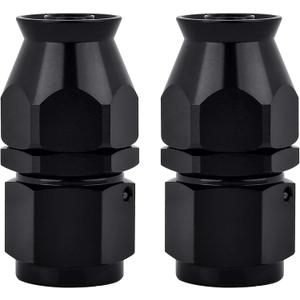 EVIL ENERGY 10AN PTFE Hose End Fitting Straight Black for PTFE Hose Only 2PCS