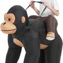 One Casa Inflatable Costumes for Kids,Blow Up Gorilla Suit,Ride On Halloween Costumes for Boys Girls (7-10YRS)