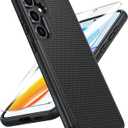 FNTCASE for Samsung Galaxy S25-Plus Case: S24-Plus Dual Layer Heavy Duty Cell Phone Protective Cover Shockproof Rugged with Non-Slip Textured - Military Drop Protection Bumper Tough - 6.7 inch (Black)