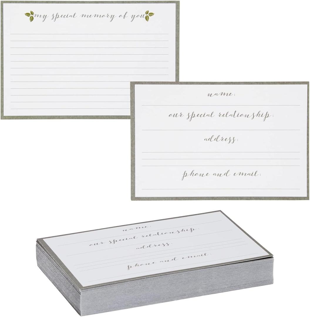 60 Pack Blank Sympathy Cards, Share a Memory Card for Celebration of Life, Memorial, Funeral (4 x 6 In)