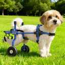 Dog Wheelchair for Back Legs,Adjustable Dog Carts with Wheels for Disabled Hind Legs, Bike Trailer Type Mobility Aid for Disabled Dogs to Regain Independence (For 13-26 lbs Blue)