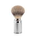 MHLE Traditional Silvertip Badger Shaving Brush | Chrome Plated Stainless Steel Handle | Luxury Shave Accessory for Men