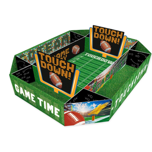 Gatherfun Football Party Supplies Kit  Tailgate, Birthday & Party Food Tray Set | Football Party Decorations & Favors