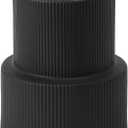 YANWE1 Black Ceramic Flower Vase, Large Ceramic Vase, Boho Decorative Vases for Modern Decor, Ribbed Vase, Pampas Grass Vases for Living Room, Office, Mantel, Shelf, Dining Table, 7.5 Inches