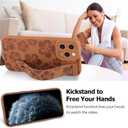 Fiyart Designed for iPhone 11 Pro Max Case Cute Flowers with Strap Soft TPU Phone Cover Protective Camera Lens Protection for Women Men Floral Bumper with Stand 6.7"-Brown