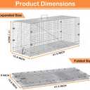42" Live Animal Cage Trap – Collapsible Live Animal Trap for Large Dogs,Foxes,Coyotes,Bobcat,Humane Catch and Release Cage for Outdoor Pest Control