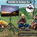 Portable TV Tripod Stand with Adjustable Angle Outdoor TV Stand with Top Shelf, Universal TVs Tripod for 30-55 in LCD LED Flat Screen TVs Display Floor Stand with No Drilling Needed