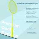 AboveGenius Badminton Rackets Set, Lightweight Badminton Set Includ 4/6 PCS Rackets, 6 Birdies, Outdoor Backyard Games, Racquets for Adults, Teens, Family Beginner