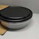 Tessco for you 6Pcs Heavy Duty Serving Tray with Lids, Black Round, 16 Inch