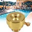Swimming Pool Spa Brass Deck Jet Fountain Crown Nozzle w/Ground Lug