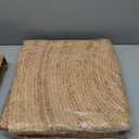 100% Jute Round Area Rug - 5 Feet, Natural Fibers, Braided Design, Hand Woven Carpet - Home Decor for Living Room, Hallways, Bedroom